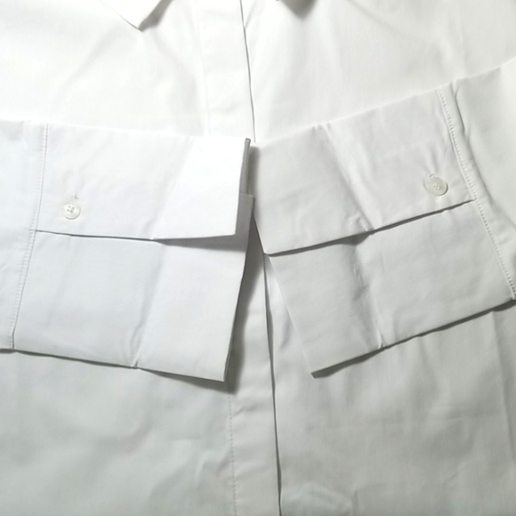 UCHUU Montréal Women's Blouse Hidden Button-Up Long Sleeve Milk Colored - Picture 6 of 7